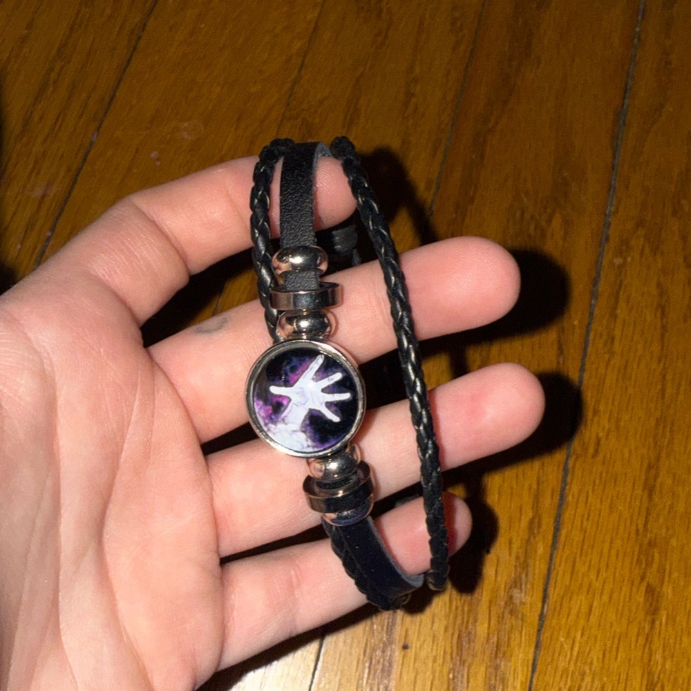 Purple zombie woven bracelet